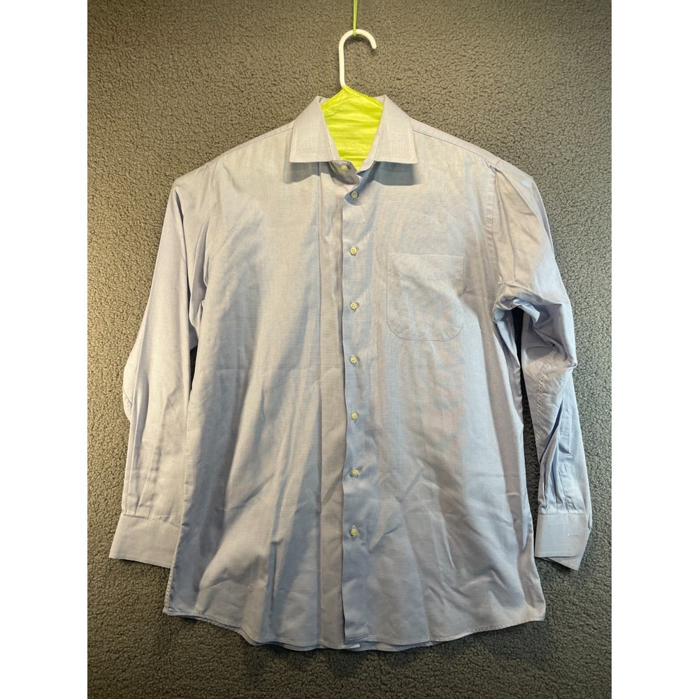 JOS A BANK Dress Shirt Men's Size 16 - 35 Blue Business Preppy Casual